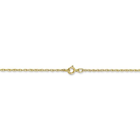 Children's 0.8mm, 10k Yellow Gold, Baby Rope Chain Necklace, 14 Inch - Picture 4 of 8
